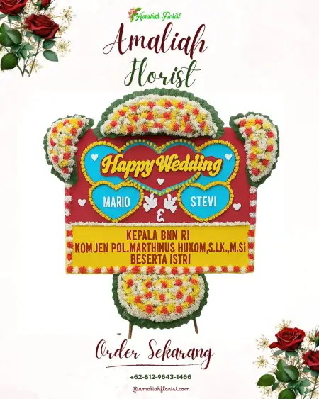 Papan Bunga Pernikahan Songgokerto